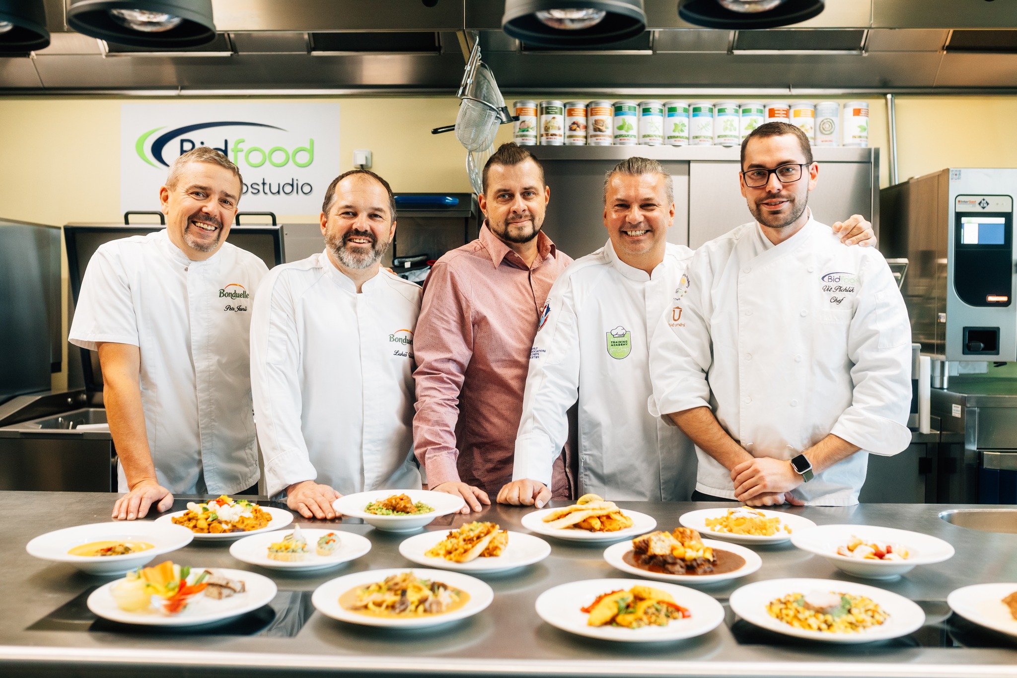 Bidfood gastrostudio chefs with dishes